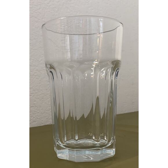 Pair of IKEA Panel Tumblers 14 oz #21412 Glass Clear Color Made in Bulgaria